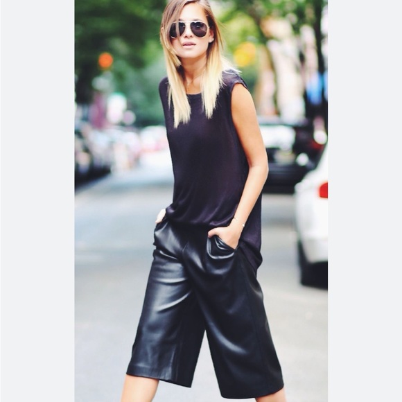 Zara Pants - Zara faux leather culotte